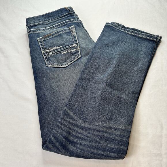 Ariat Other - Ariat Men's M5 Blue Jeans 29x34 Straight Leg Fit Thick Stitch Blue Fade Denim 03